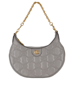 Matelasse Shoulder Bag, Leather, Grey, DB, S, 498879, 3*